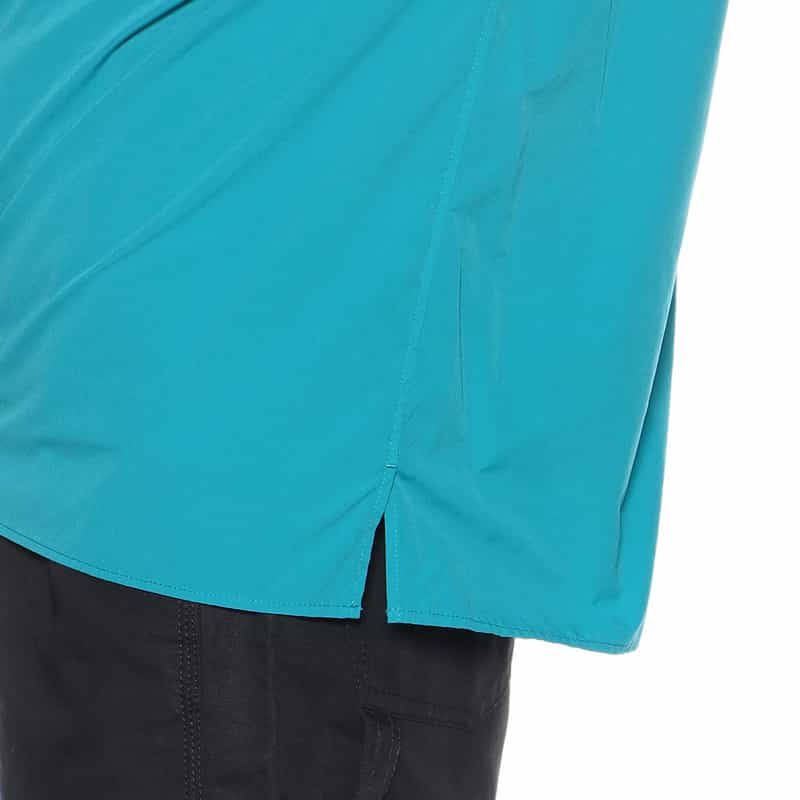 BARNEYS NEW YORK ウォッシャブル オーバーダイ オープンカラーシャツ BLUE