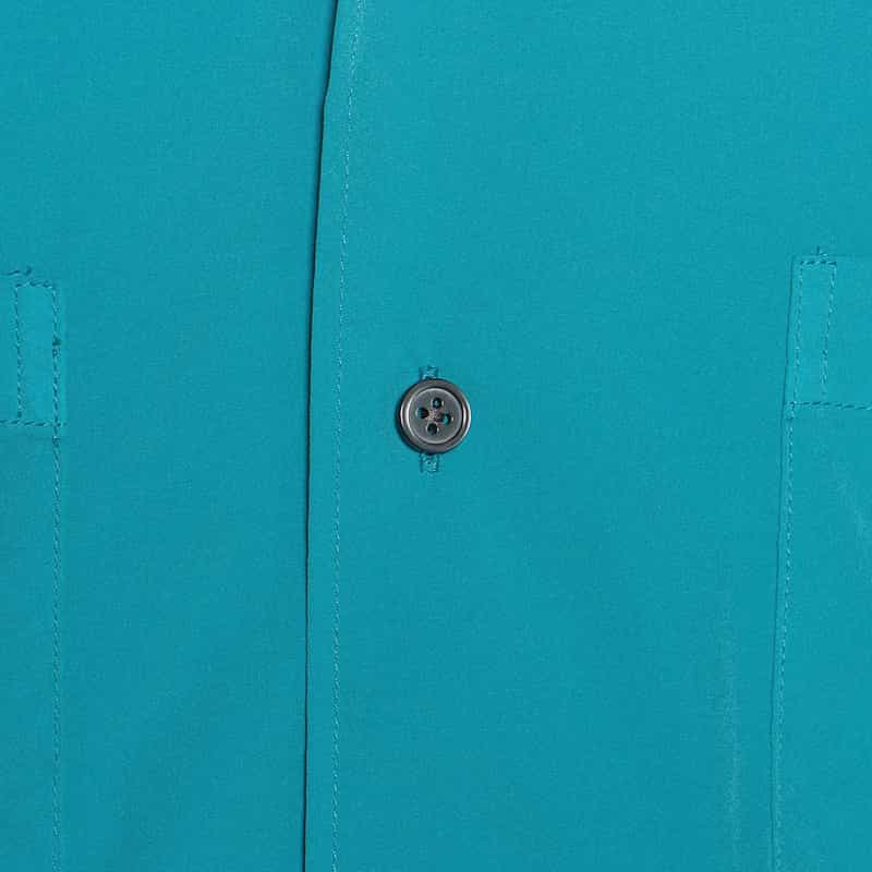 BARNEYS NEW YORK ウォッシャブル オーバーダイ オープンカラーシャツ BLUE