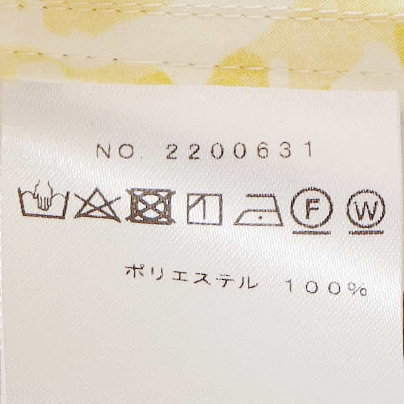 BARNEYS NEW YORK セットアップウォッシャブルプリントノースリーブブラウス YELLOW