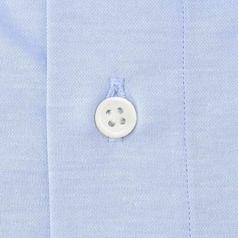 BARNEYS NEW YORK クールマックス半袖ジャージードレスシャツ LIGHT BLUE