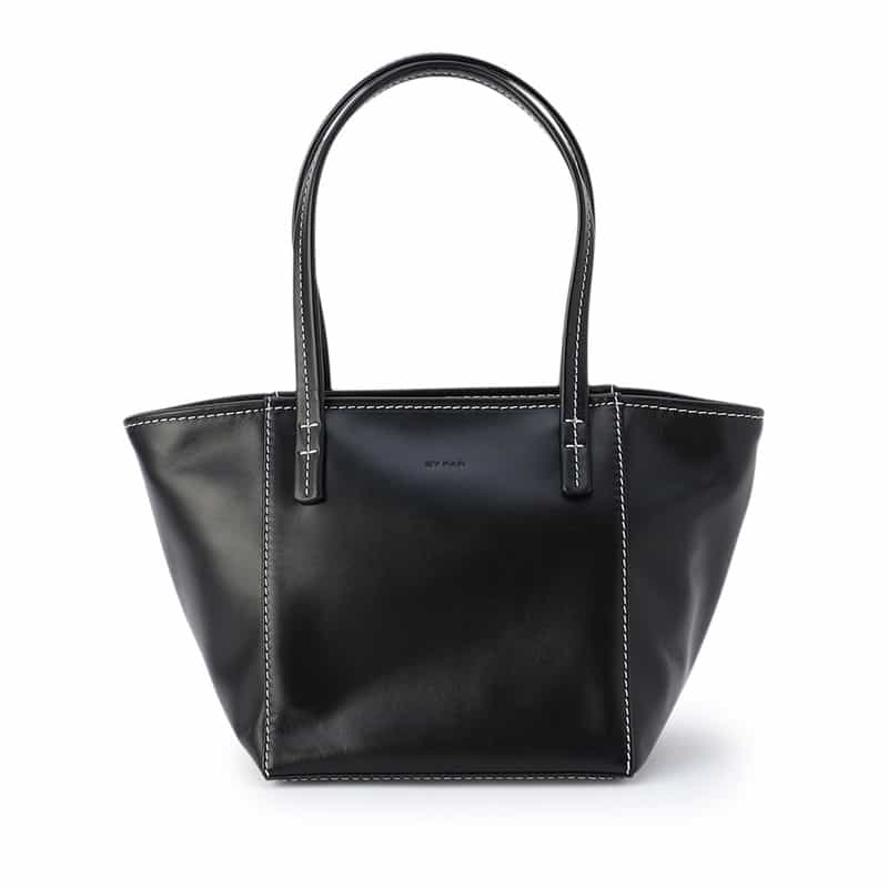 BY FAR "BAR TOTE" レザーバッグ BLACK
