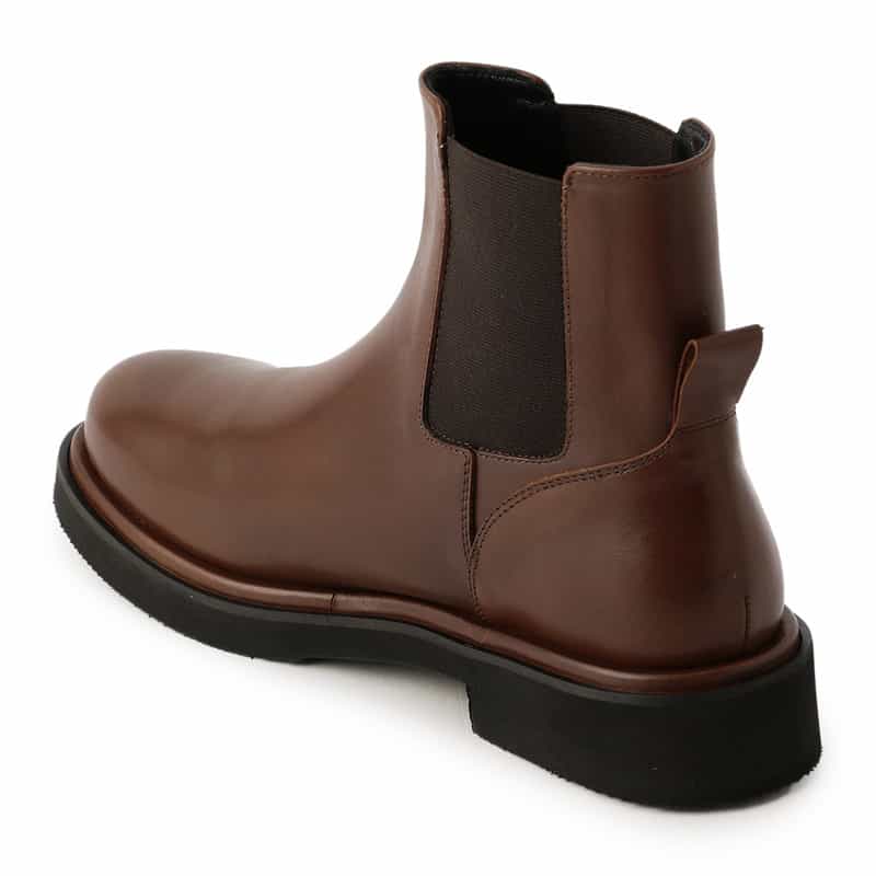BARNEYS NEW YORK サイドゴアショートブーツ BROWN
