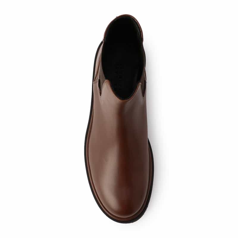 BARNEYS NEW YORK サイドゴアショートブーツ BROWN