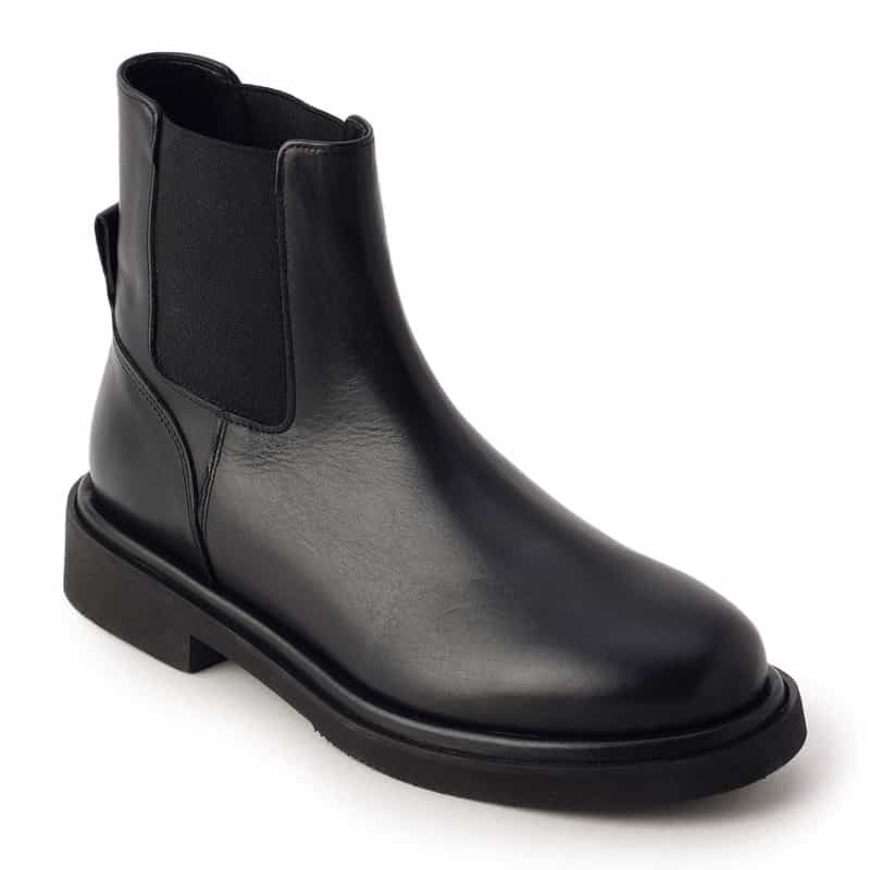 BARNEYS NEW YORK サイドゴアショートブーツ BLACK