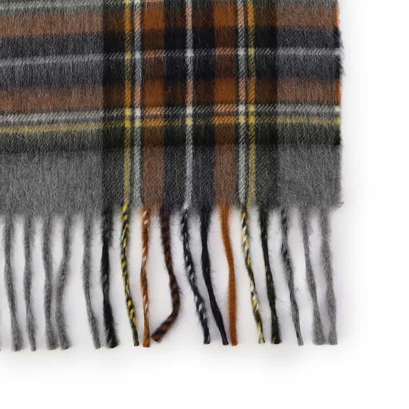 BEGG X CO チェック柄スカーフ GRAY