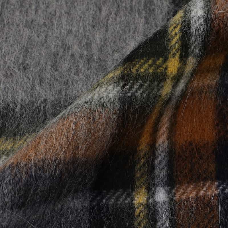 BEGG X CO チェック柄スカーフ GRAY