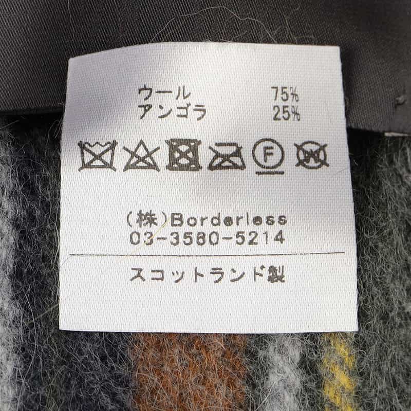 BEGG X CO チェック柄スカーフ GRAY