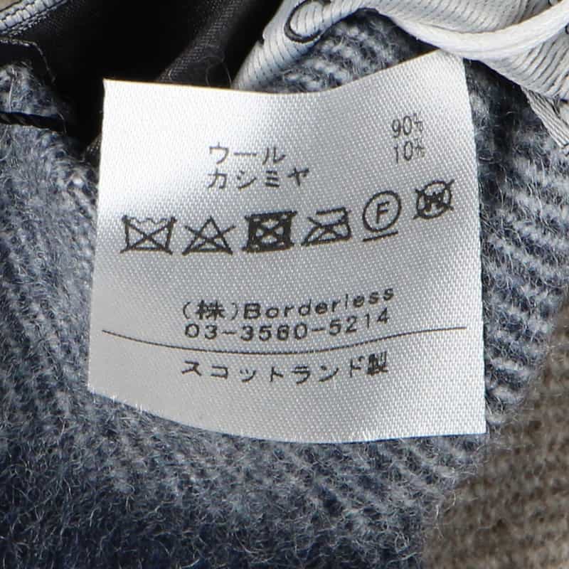 BEGG X CO チェック柄スカーフ NAVY