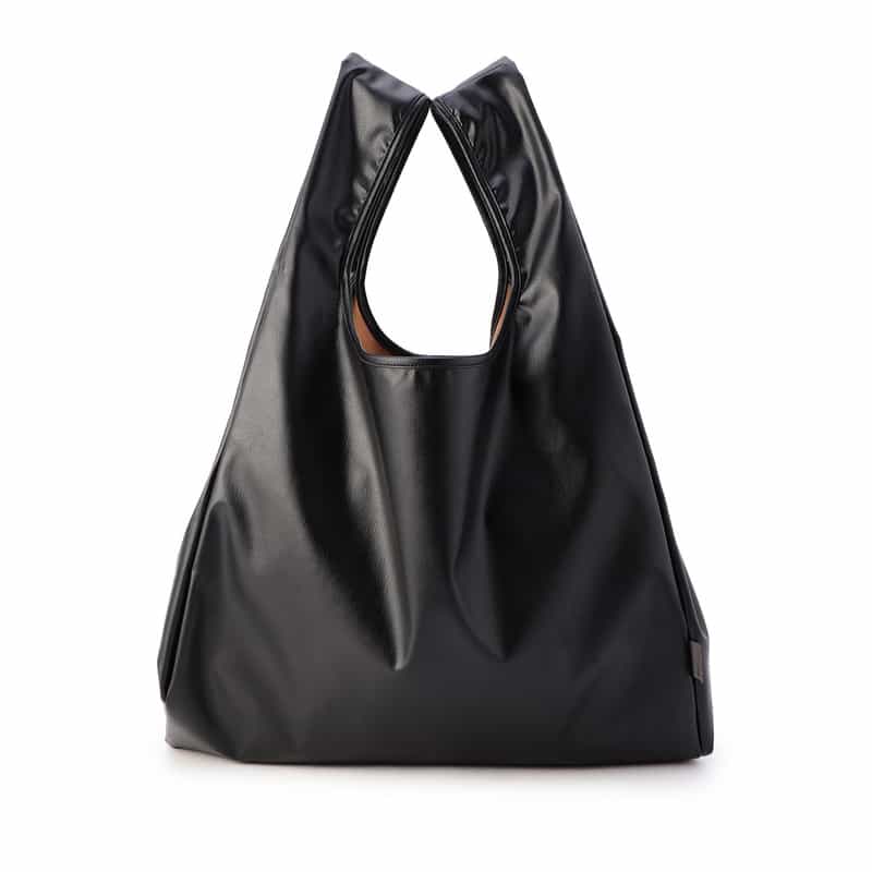 WHITE MOUNTAINEERING エコレザーショッパートートバッグ BLACK