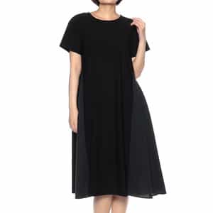 ウォッシャブル サイド切替Aラインドレス （インナードレス付）