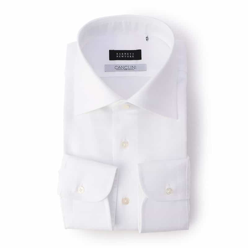 BARNEYS NEW YORK ドレスシャツ （CANCLINI社製コットン使用） WHITE