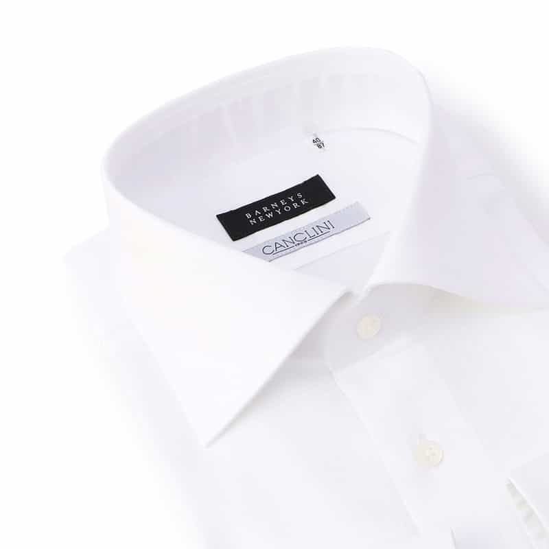 BARNEYS NEW YORK ドレスシャツ （CANCLINI社製コットン使用） WHITE