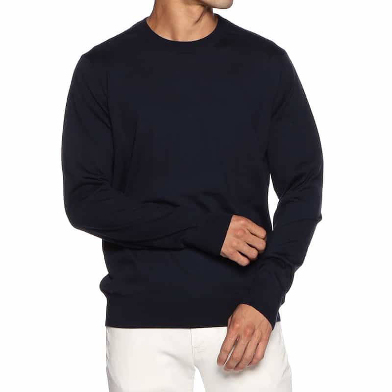 BARNEYS NEW YORK アラシャンカシミヤニットプルオーバー NAVY