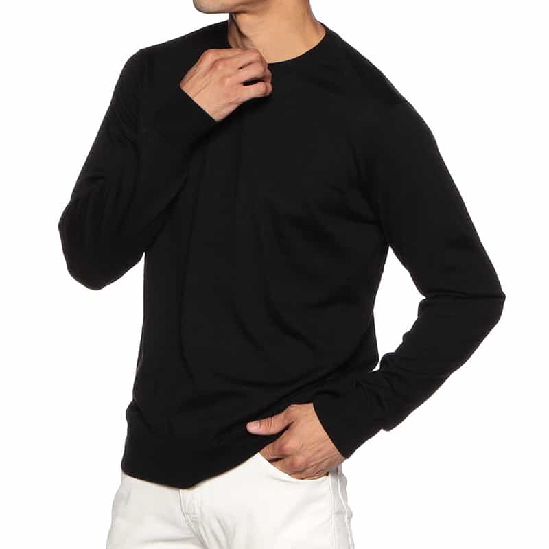 BARNEYS NEW YORK アラシャンカシミヤニットプルオーバー BLACK