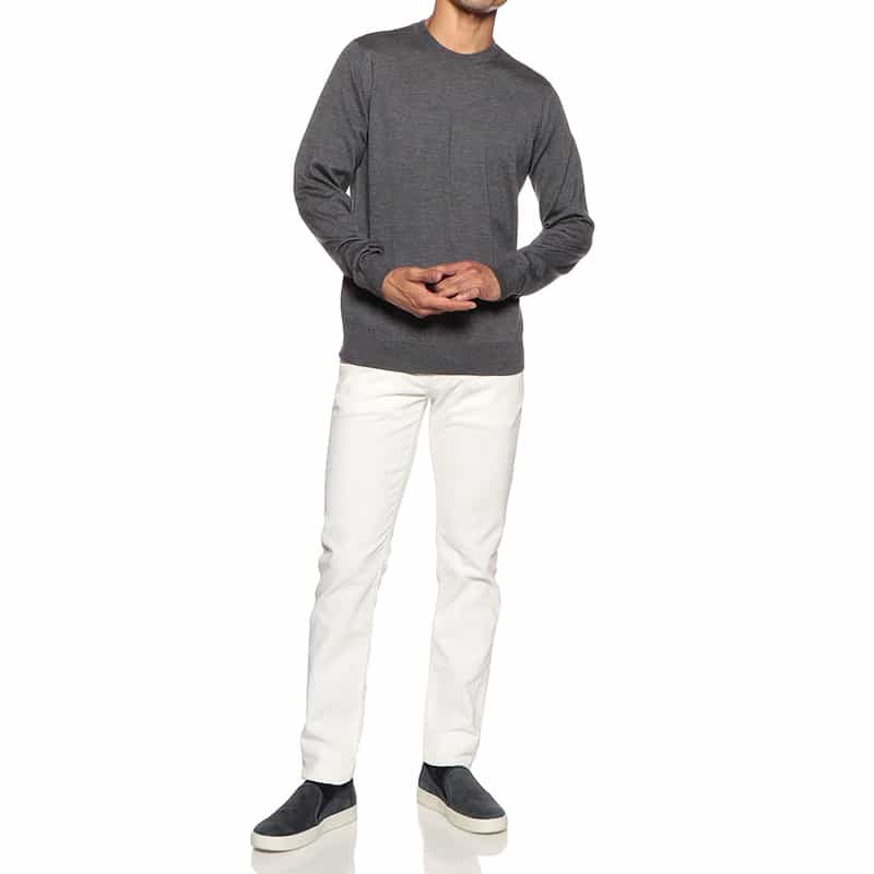 BARNEYS NEW YORK アラシャンカシミヤニットプルオーバー DARK GRAY