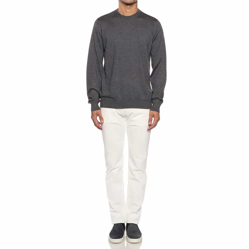 BARNEYS NEW YORK アラシャンカシミヤニットプルオーバー DARK GRAY