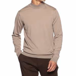 アラシャンカシミヤモックネックニットプルオーバー