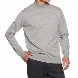 アラシャンカシミヤモックネックニットプルオーバー