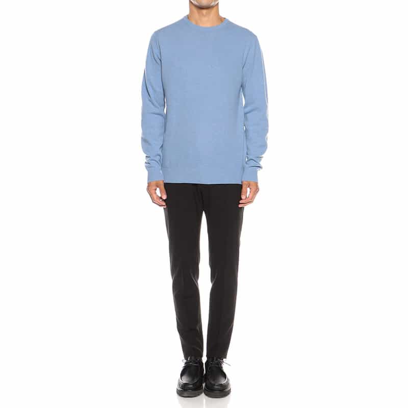 DANIELE FIESOLI ウールカシミヤニットプルオーバー "DF0030" LIGHT BLUE