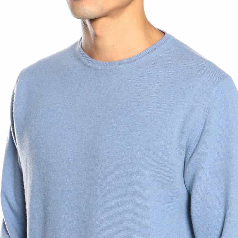 DANIELE FIESOLI ウールカシミヤニットプルオーバー "DF0030" LIGHT BLUE