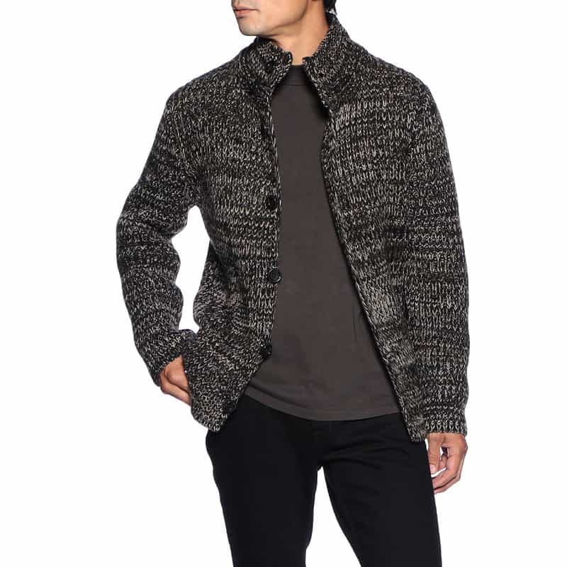 DANIELE FIESOLI ハイネックニットブルゾン BLACK