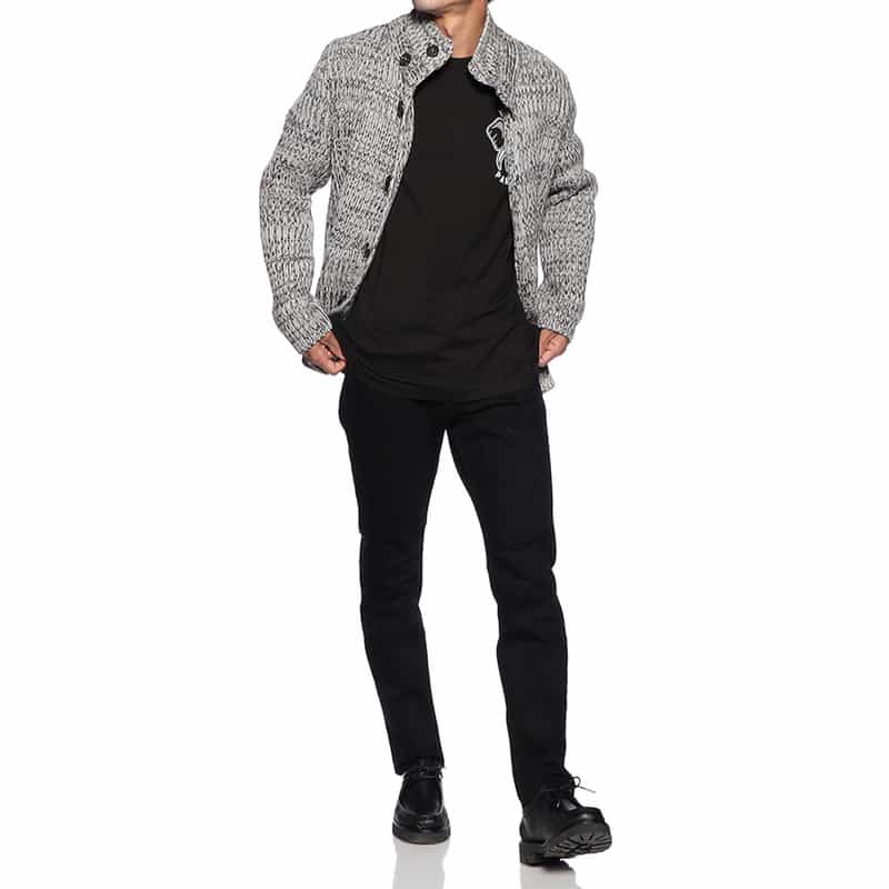 DANIELE FIESOLI ハイネックニットブルゾン GRAY