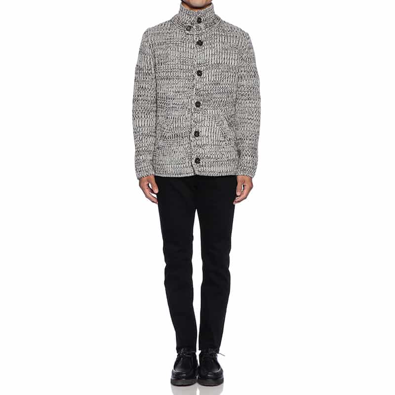 DANIELE FIESOLI ハイネックニットブルゾン GRAY