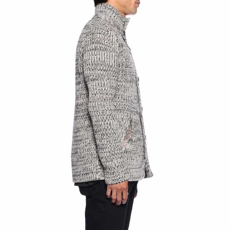 DANIELE FIESOLI ハイネックニットブルゾン GRAY