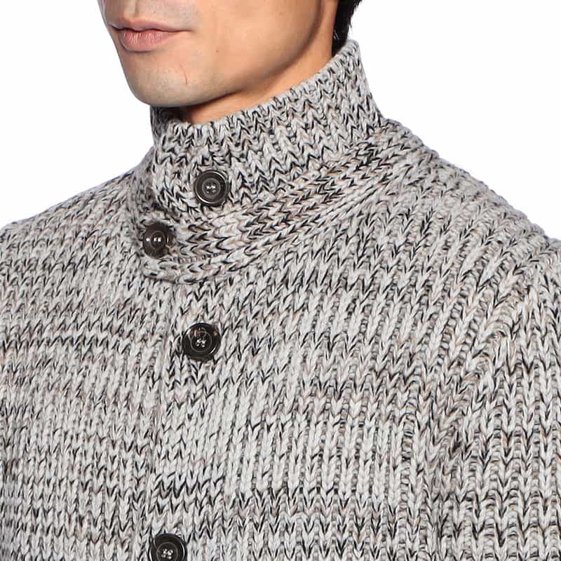 DANIELE FIESOLI ハイネックニットブルゾン GRAY