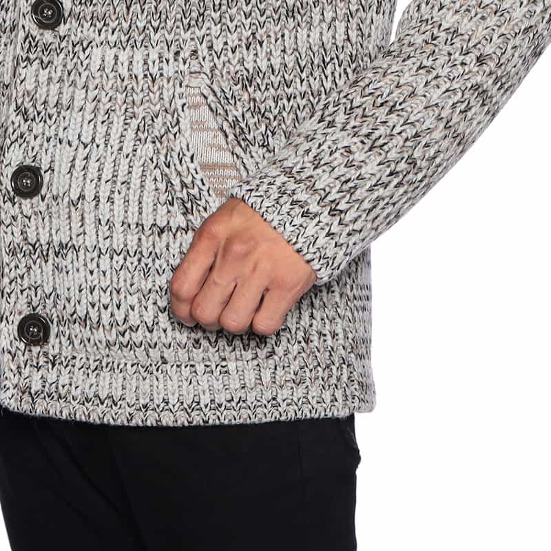 DANIELE FIESOLI ハイネックニットブルゾン GRAY