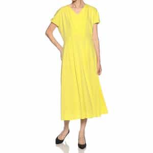 Vネックジャージードレス