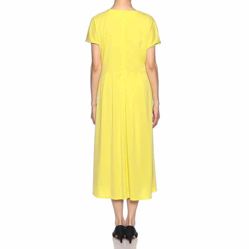 BARNEYS NEW YORK Vネックジャージードレス YELLOW
