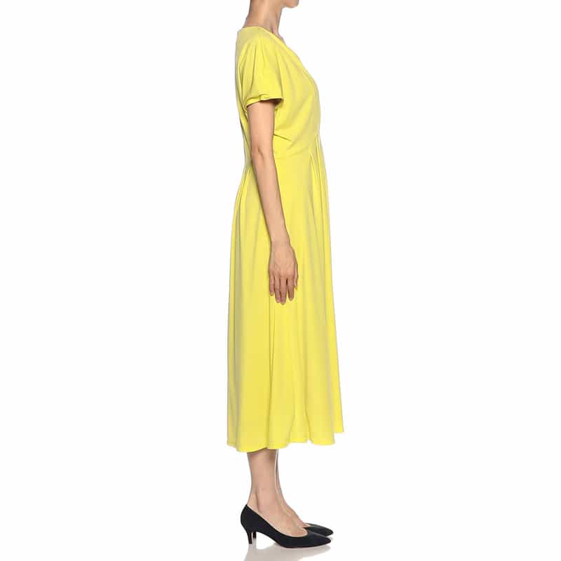 BARNEYS NEW YORK Vネックジャージードレス YELLOW