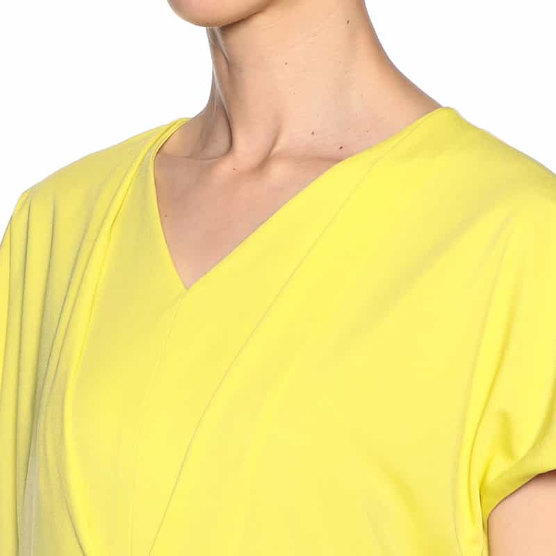 BARNEYS NEW YORK Vネックジャージードレス YELLOW