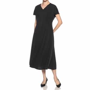 Vネックジャージードレス