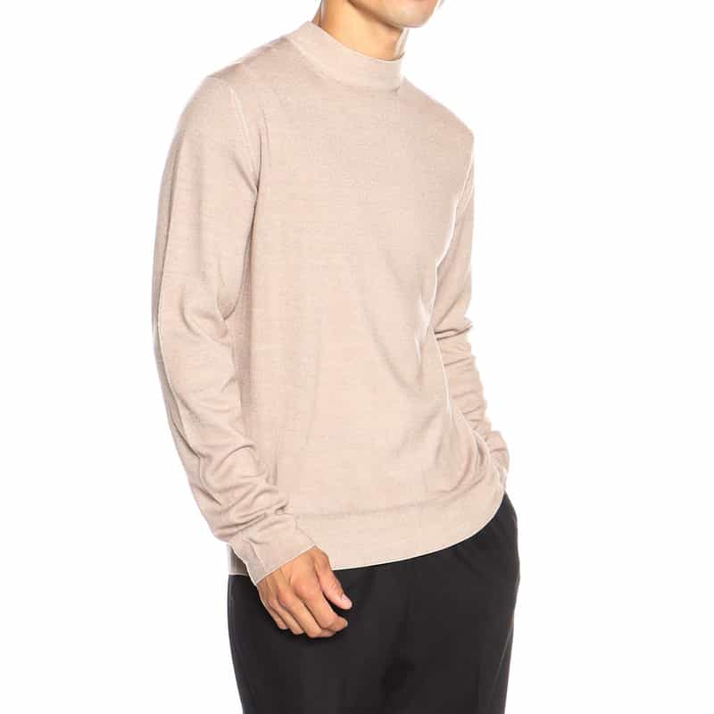 CRUCIANI モックネックニットプルオーバー CAMEL