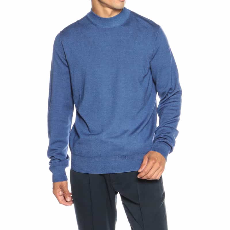 CRUCIANI モックネックニットプルオーバー NAVY