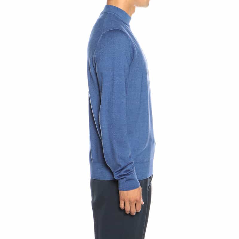 CRUCIANI モックネックニットプルオーバー NAVY