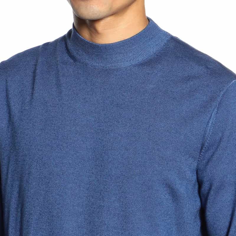 CRUCIANI モックネックニットプルオーバー NAVY