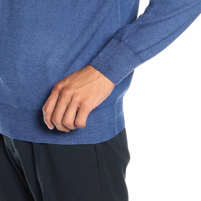 CRUCIANI モックネックニットプルオーバー NAVY