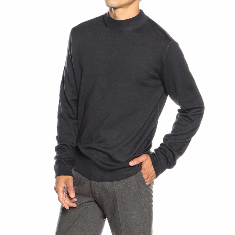 CRUCIANI モックネックニットプルオーバー BLACK