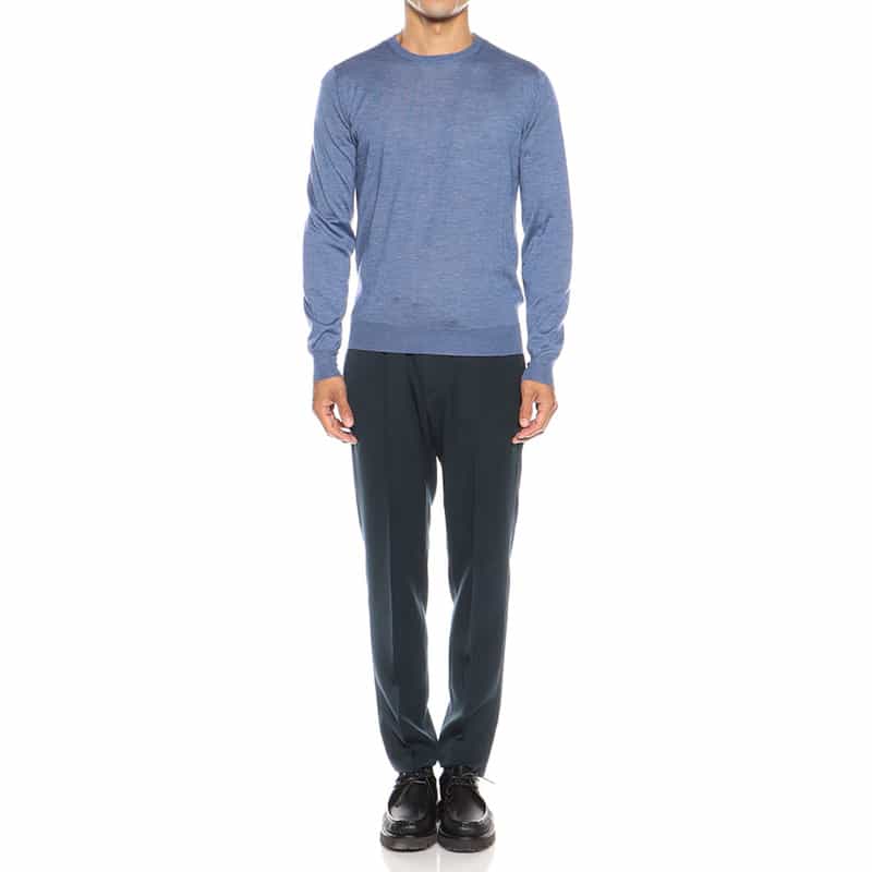 MAURO OTTAVIANI カシミヤシルクニットプルオーバー BLUE