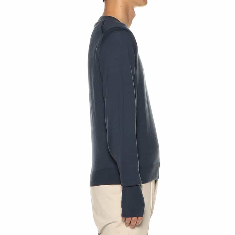 JOHN SMEDLEY バーニーズ　ニューヨーク限定メリノウールニットプルオーバー NAVY