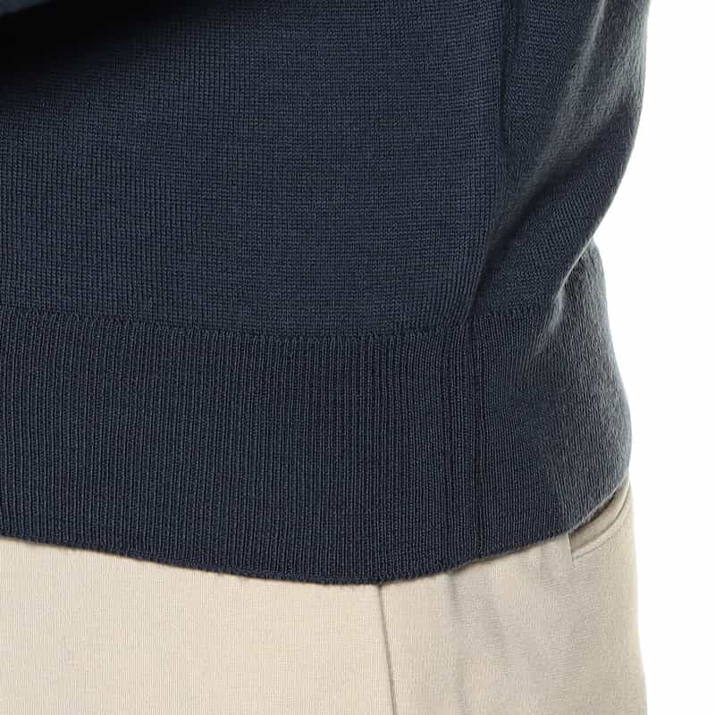 JOHN SMEDLEY バーニーズ　ニューヨーク限定メリノウールニットプルオーバー NAVY