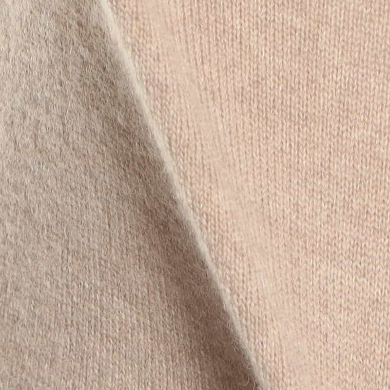 BARNEYS NEW YORK ウールカシミヤクルーネックニットプルオーバー BEIGE