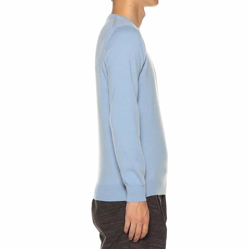 BARNEYS NEW YORK ウールカシミヤクルーネックニットプルオーバー LIGHT BLUE