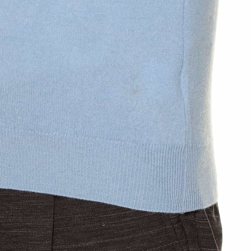 BARNEYS NEW YORK ウールカシミヤクルーネックニットプルオーバー LIGHT BLUE