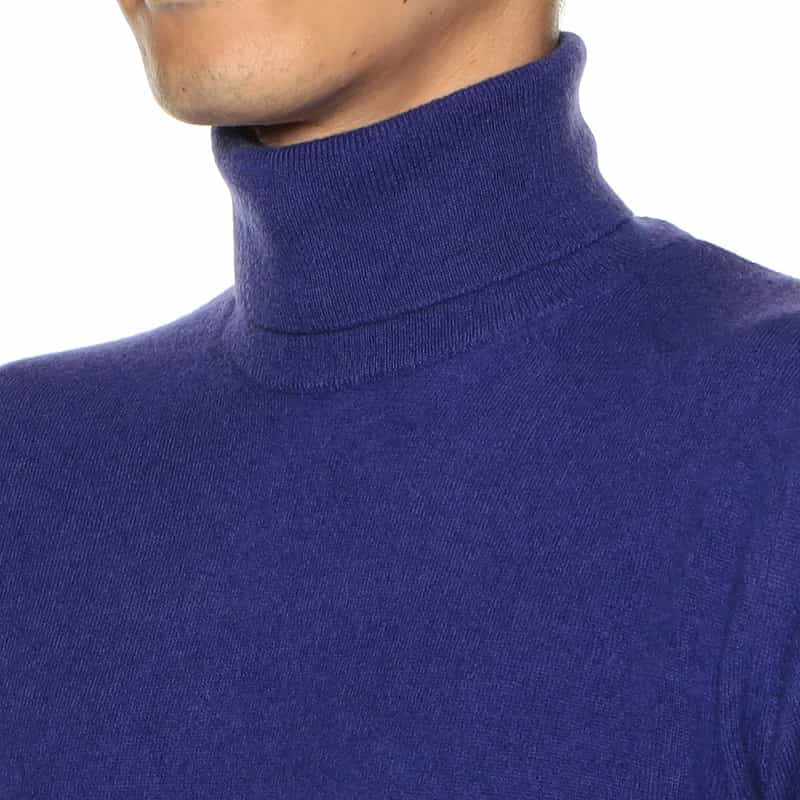 BARNEYS NEW YORK ウールカシミヤタートルネックニットプルオーバー PURPLE