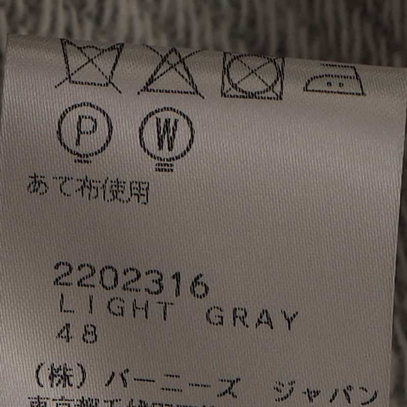 BARNEYS NEW YORK ジャカードヘリンボーンニットプルオーバー LIGHT GRAY