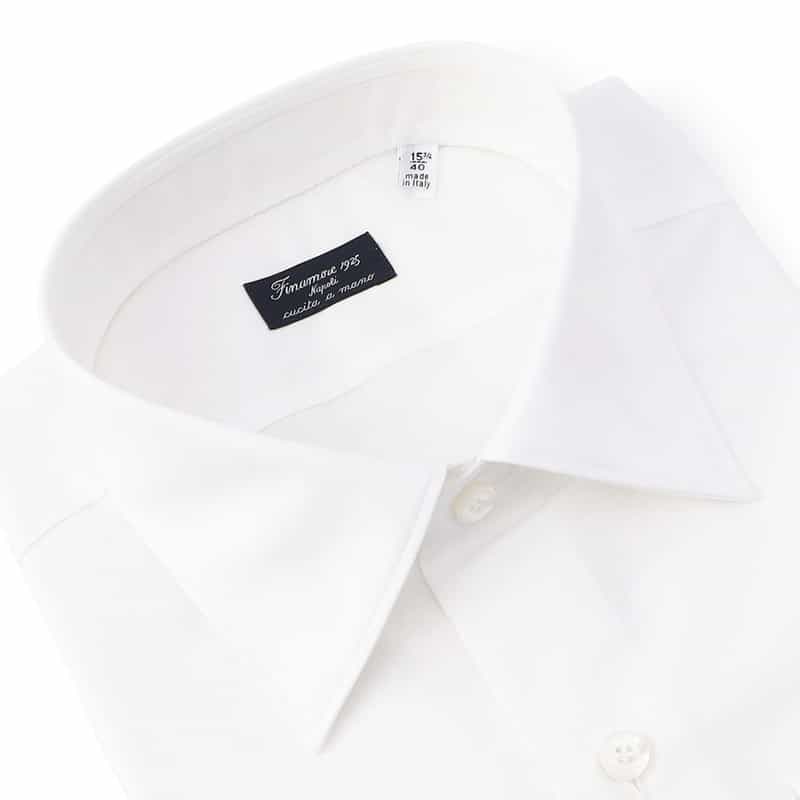 FINAMORE ドレスシャツ "MILANO" WHITE